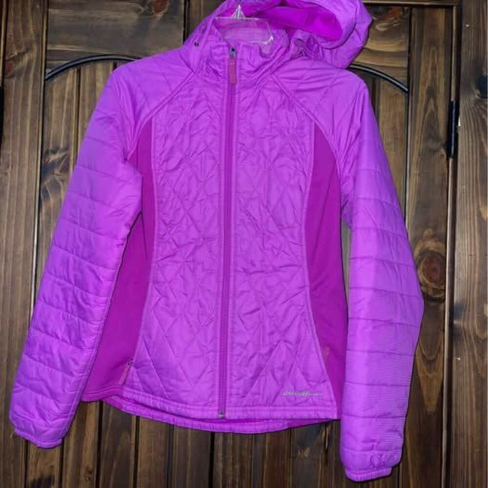 Women’s Small Eddie Bauer Pink Puffer jacket Lightweight Quilted
